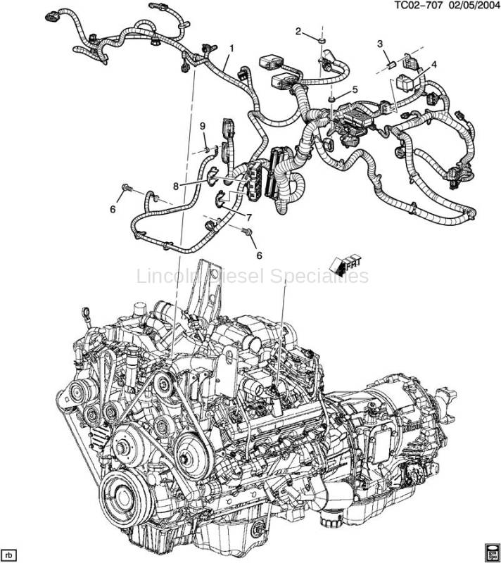 GM OEM Engine Wiring Harness (LLY)