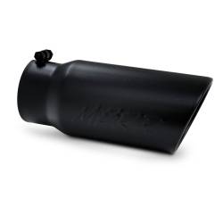 MBRP - MBRP Universal  5" Angled Rolled End Exhaust Tip-Black Finish ( 4" Inlet, 5" Outlet)