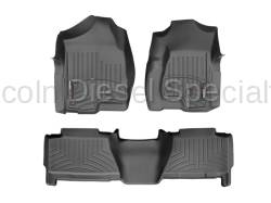 WeatherTech - WeatherTech Duramax Crew Cab Front & Rear Laser Measured Floor Liners (Black) 2001-2007
