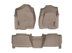 WeatherTech - WeatherTech Duramax Crew Cab Front & Rear Laser Measured Floor Liners (Grey) 2001-2007