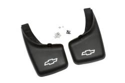 GM - GM OEM "Chevy Bowtie" Rear Mudflaps, W/O Flares (2001-2007)