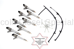 GM - 2004.5-2005 OEM Genuine BOSCH® Reman LLY Fuel Injector Kit
