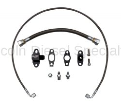 Wehrli Custom Fabrication - WCF-LLY/LBZ/LMM/LML Duramax S300 Single Turbo Oil Line Kit