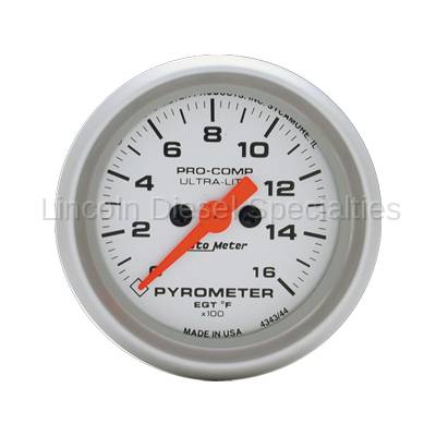 Auto Meter - Auto Meter Ultra-Lite Pyrometer Gauge (0-1600 °F)