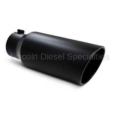 MBRP - MBRP Universal 7" Rolled End  Black Finish Exhaust Tip (5" Inlet  7" Outlet)