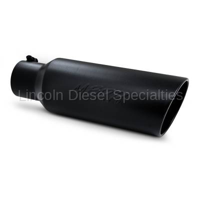 MBRP - MBRP Universal 6" Rolled End Black Finish  Exhaust Tip (4" Inlet 6 " Outlet)