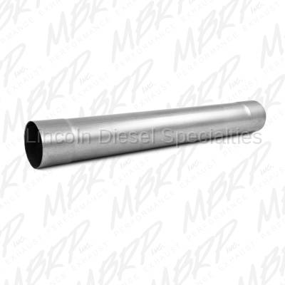 MBRP - MBRP Universal 4" Muffler Straight Pipe  4" Inlet /Outlet 30" Overall Length , Aluminized Steel