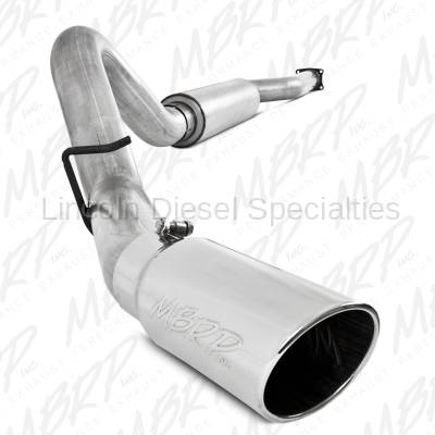 MBRP - MBRP 4" Installer Series CAT Back Single Side Aluminized Exhaust System with Muffler and Tip