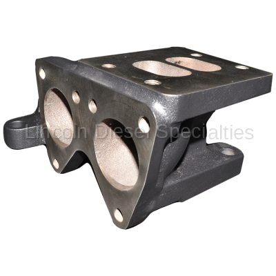ATS Diesel Performance  - ATS Performance Duramax Turbo Pedestal, Shorty T-3 Flange, Ceramic Coated Black (2001-2010)