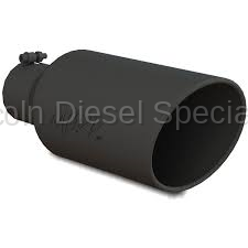 MBRP - MBRP Universal 7" Rolled End T304 Black  Exhaust Tip ( 4" Inlet 7" Outlet)