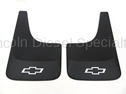 GM - GM Front or Rear Contour Splash Guards, Medium With Bow Tie Logo (2001-2007)