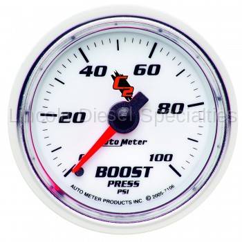 Auto Meter - Auto Meter C2 Series Boost Gauge-Mechanical  (0-100 PSI)