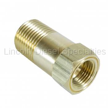 Auto Meter - Auto Meter Adapter Fitting, 1/2" NPT Male, Extention, Brass, for Mechanical Temp Gauge (Universal)
