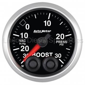 Auto Meter - Auto Meter Elite Series 2-1/16" Boost/Vaccuum Stepper Motor , 30 IN HG/30 PSI (Universal)