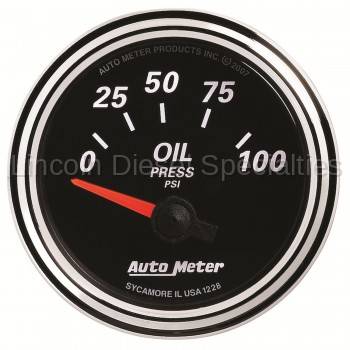 Auto Meter - Auto Meter Designer Black Series Oil Pressure. 2-1/16", 0-100 PSI (Universal)
