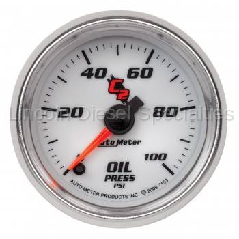 Auto Meter - Auto Meter C-2 Series Oil Pressure  2-1/16"0-100 PSI, Stepper Motor (Universal)