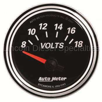 Auto Meter - Auto Meter Designer Black Series VOLTMETER 2-1/16, 8-18V (Universal)