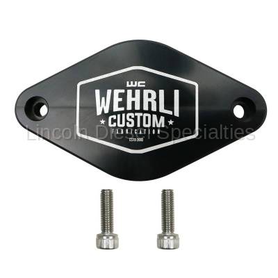 Wehrli Custom Fabrication - Wehrli Custom Fab  LML Duramax Turbo Resonator Billet Block Off Plate (2011-2016)