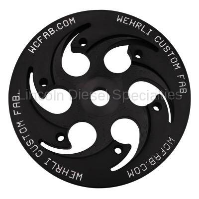 Wehrli Custom Fabrication - Wehrli Custom Fab Duramax Billet CP3 Pulley Shallow Offset Anodized Black