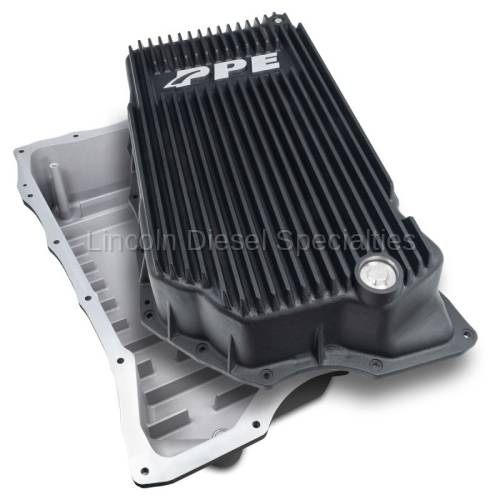 PPE - PPE Heavy Duty Cast Aluminum Deep Transmission Pan 2020-2026 BLACK
