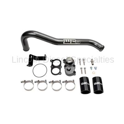 Wehrli Custom Fabrication - Wehrli Custom Fab  DURAMAX TOP OUTLET BILLET THERMOSTAT HOUSING AND UPPER COOLANT PIPE KIT LBZ/LMM (2006-2010)