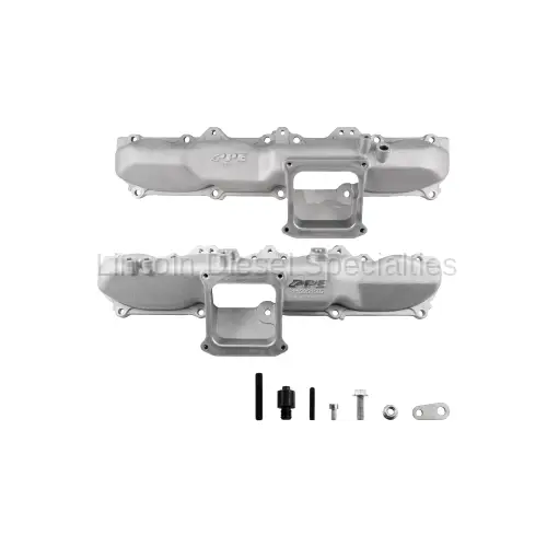 PPE - PPE 6.6L GM/Duramax Lower Intake Manifold Kit, Left & Right, Raw (2004.5-2010)