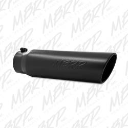 MBRP Universal Tip 5" Angled Rolled End Exhaust Tip-Black Finish (4" Inlet 5"Outlet)
