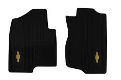 GM OEM Front All-Weather Floor Mats in Ebony with Gold Bowtie Logo (2007.5-2014)