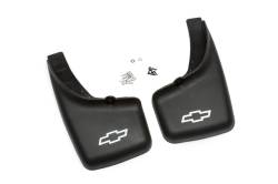 Exteriors Accessories/Necessities - Mud Flaps/Splash Guards - GM - GM OEM "Chevy Bowtie" Rear Mudflaps, W/O Flares (2001-2007)