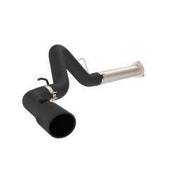Exhaust Systems - 4" Systems - MBRP - MBRP Black Series 4" Filter Back, Single Side Exit, AL (2007.5-2010)