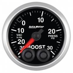 Auto Meter Elite Series 2-1/16" Boost/Vaccuum Stepper Motor , 30 IN HG/30 PSI (Universal)