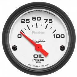 Auto Meter Phantom Series, 2-1/16" Oil Pressure, 0-100 PSI, Air Core (Universal)
