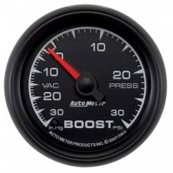 Auto Meter  ES Series, 2 1/16" Gauge, Boost/Vacuum, 30 IN HG/30 PSI, Mechanical (Universal)                              