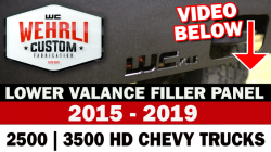 Wehrli Custom Fabrication - Wehrli Custom Fab 2015-2019 Chevrolet Silverado 2500/3500HD Lower Valance Filler Panel without Tow Hook Cutouts - Image 4