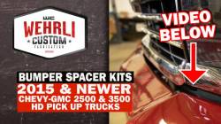Wehrli Custom Fabrication - Wehrli Custom Fab 2015-2019 GM 2500/3500HD Truck 3/4 in. Front Bumper Spacer Kit - Image 4