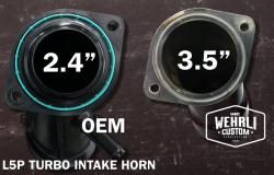 Wehrli Custom Fabrication - Wehrli Custom Fab 2017-2019 L5P Duramax 3.5" Turbo Intake Horn - Image 4