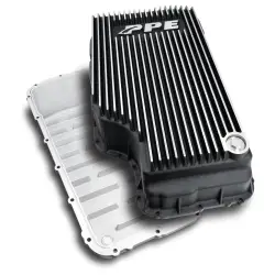 PPE - PPE HEAVY DUTY CAST ALUMINUM DEEP TRANSMISSION PAN-Brushed-(20-22) FORD 6.7L POWERSTROKE - Image 1