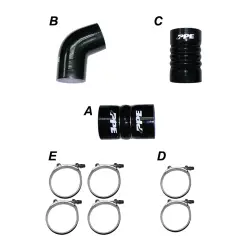 Intercooler & Piping - Boots, Clamps, Hoses - PPE - PPE Duramax Silicone Hose Kit with Stainless Steel Clamps - LBZ-LMM (2006-2010)