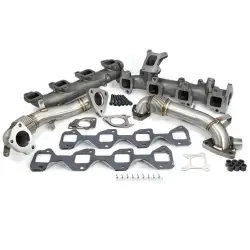 Exhaust - Exhaust Manifolds & Up Pipes - PPE - PPE 116112500 Duramax L5P High-Flow Exhaust Manifolds With Up-Pipes (2017-2023)