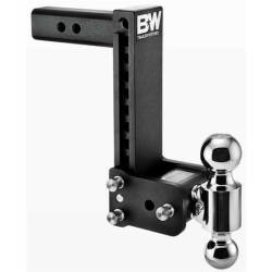 2007.5-2009 6.7L 24V Cummins - Hitches/ Receivers - B & W Hitches - B&W Tow & Stow (2") 9" Drop or 9.5" Rise 2-5/16 X 2" Dual Ball Size Hitch (Black) (Universal)***