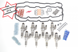 2001-2004 OEM Genuine BOSCH® BRAND NEW LB7 Fuel Injectors *NO CORE CHARGE* WITH FREE MASTER INSTALL KIT AND HARDWARE KIT